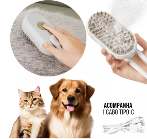 ESCOVA ELÉTRICA PARA CÃES E GATOS