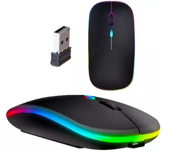 MOUSE SEM FIO RGB WIRELES RECARREGAVEL